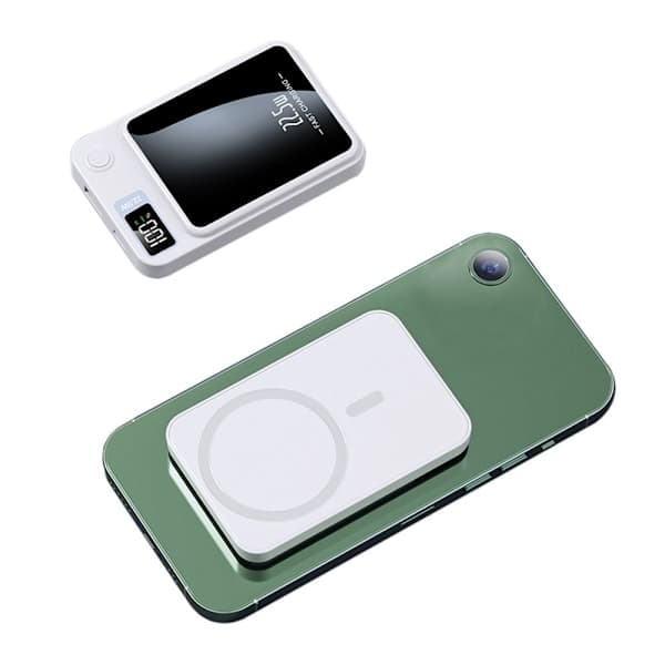 Trådlös Powerbank Extern Extra Batteripack white