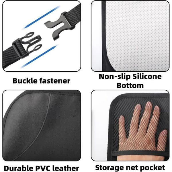 Bilbarnstolsskydd - 2-pack - Halkfritt - Vattentätt - 124×47 cm (ISOFIX)