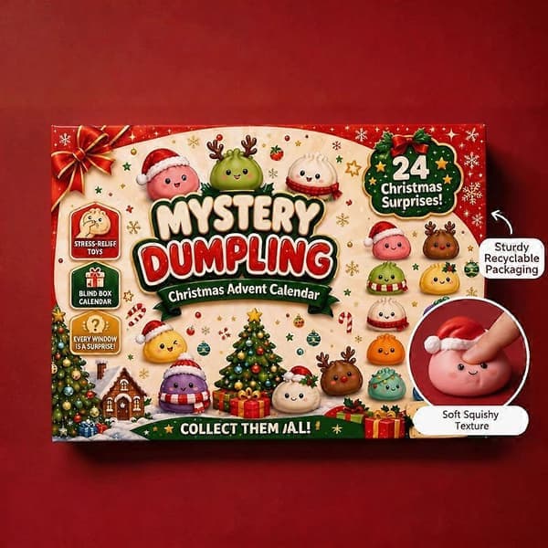 Jul Squishy Adventskalender 2026 24 Dagar Överraskningar Squishies Leksakslåda Julklapp för Barn