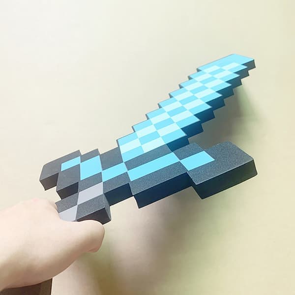 minecraft diamant svärd animation rekvisita svärd leksaksmodell - Perfekt Blå
