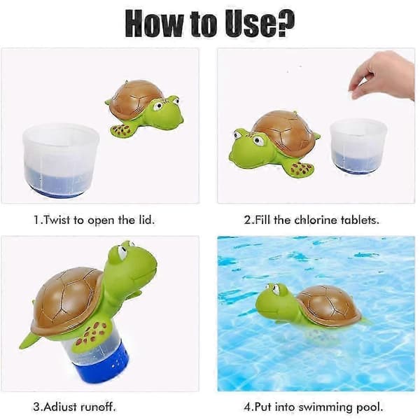Klorflåder Stor kapacitet Pool flydende dispenser Skildpadde flydende pool klor dispenser