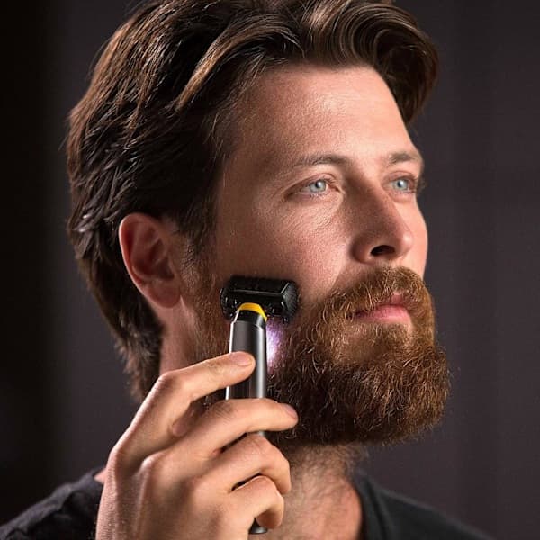 Titanium, genopladelig skæg- og kropstrimmer, der trimmer, klipper, barberer og styler - XM3 -