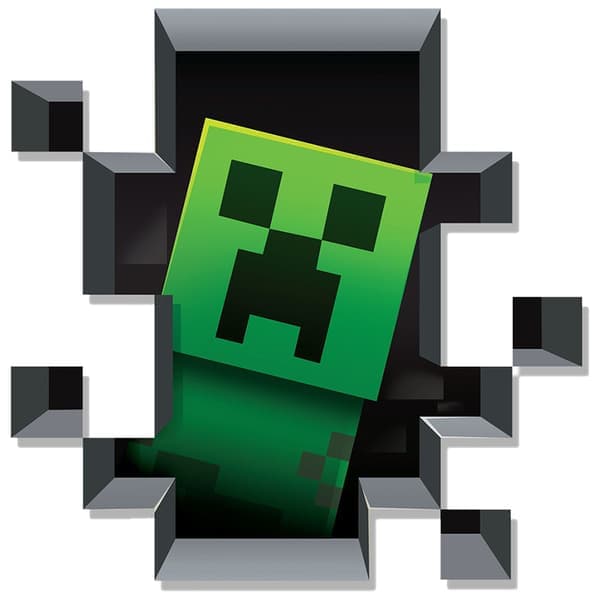 Creeper veggklistremerke, Minecraft løper unna