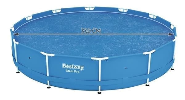 Solskydd för Pool / Poolskydd - 366cm Blå 836