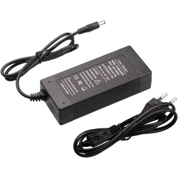42V 2A El-løbehjul Oplader - Universal Adapter - Li-ion Batteri - Hvid