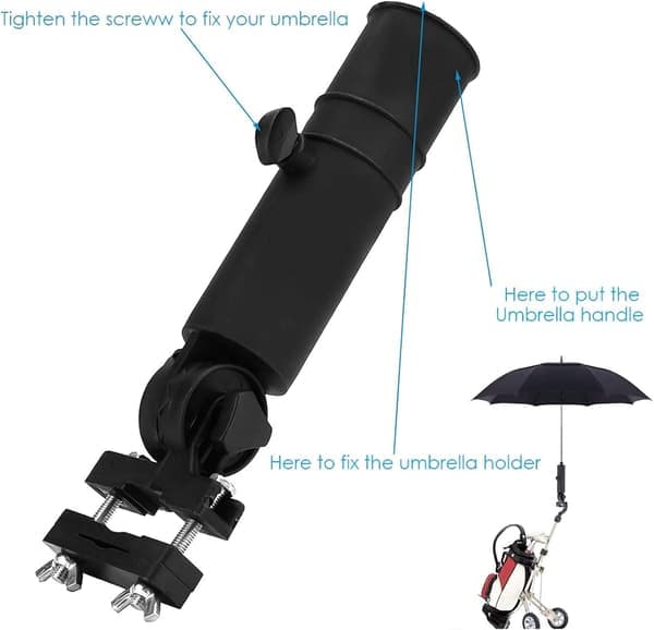 Universal golf paraplyholder, justerbar golfvogn lille