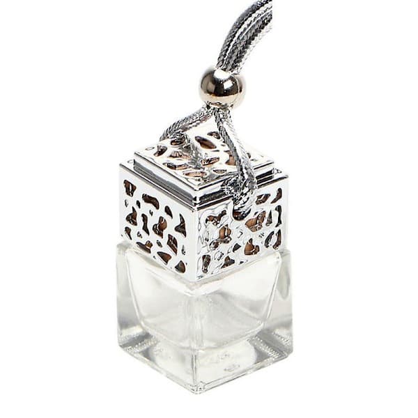 Tom glasflaske til diffuser bakspejl ornament bil hængende parfume [YJD] Silver