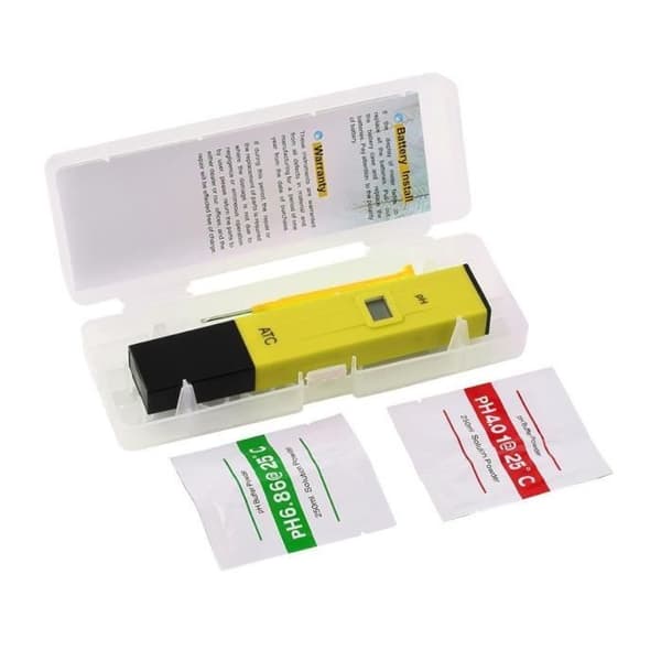 Elektronisk pH-tester - Gul - 150mm x 29mm x 20mm - Måler pH i vann