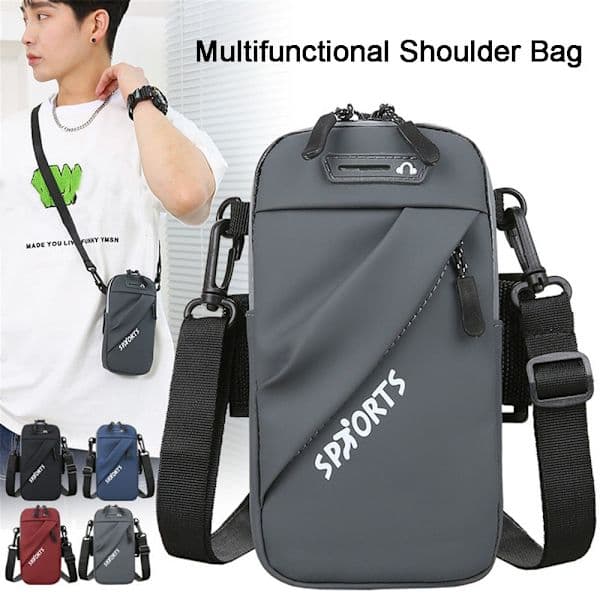 Skuldertaske Mini Crossbody Tasker Telefonholder grey