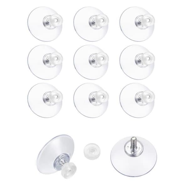 Sugkopp - 10-pack - Transparent PVC - 40 mm - M4/M5 gänga