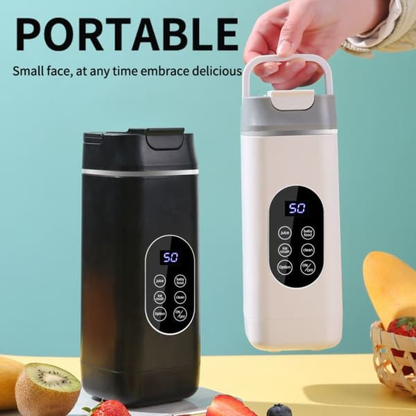Den nye mini sorte 12-bladede juicer har en elektrisk blender og et bærbart design, hvilket gør den