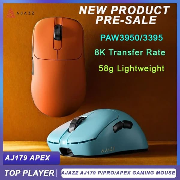 PAW3395 Trådløs Bluetooth Gaming Mus, Triple Mode, Letvægts, Sort