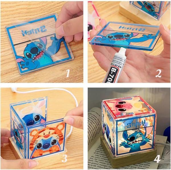 DIY nattlys, 5 cm 3D nattbordslampe, barnetilbehør, nattlys til barneromsdekorasjon