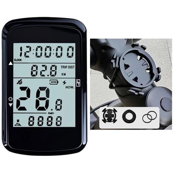 Cykelcomputer - Speedometer - Cykelnavigation - Cykel-kilometertæller - Trådløs cykelcomputer - GPS-speedometer -
