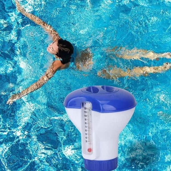 12,7 cm flytande klordispenser, klortablettdispenser, justerbar kemisk flottör för inomhuspooler