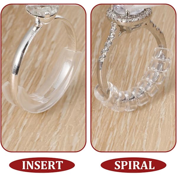 Klippbara ringjusterare - Minska ringstorleken 14-pack transparent 14-pcs
