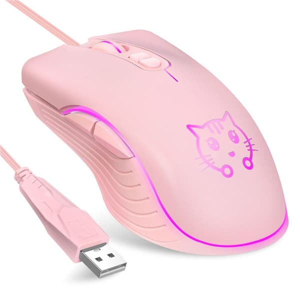 Kablet Gaming Mus, Katte Design, E-sport Optisk Mus til PC Gamere, Sort