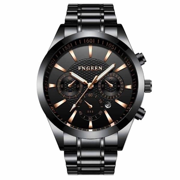 FNGEEN Armbåndsur Stål Sort/Sort