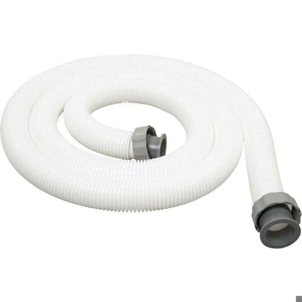 Slang med 38 mm diameter, 3,0 m lång + gängade anslutningar, vit