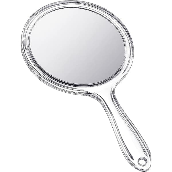 Käsipeili kaksipuolinen käsipeili 1X/2X suurennuspeilillä