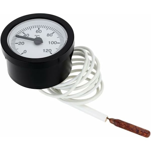 Dial Termometer Kapillær Temperaturmåler med 1m Sensor 0-120°C til Måling af Flydende Vand