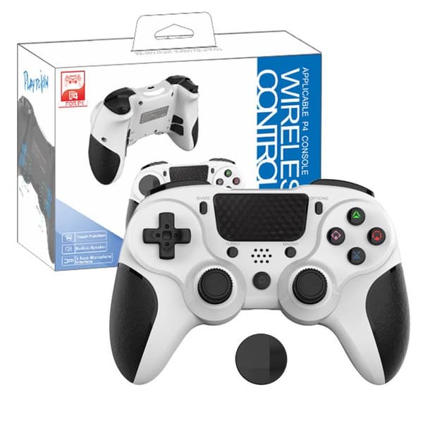 Gamepad Bluetooth PC Gamepad Seks-akset somatosensorisk programmering med dobbel vibrasjon P913 - Svart og hvit