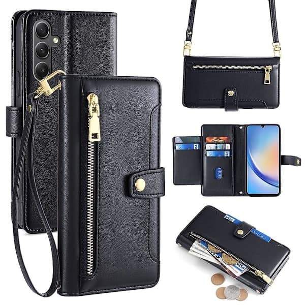 Lynlåspung-etui til Samsung Galaxy A34 5G [DB] Sort Black