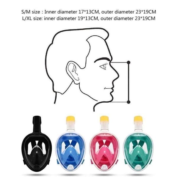 Dykkerbrille - Størrelse S - Silikon + PVC - Anti-dugg - Blå
