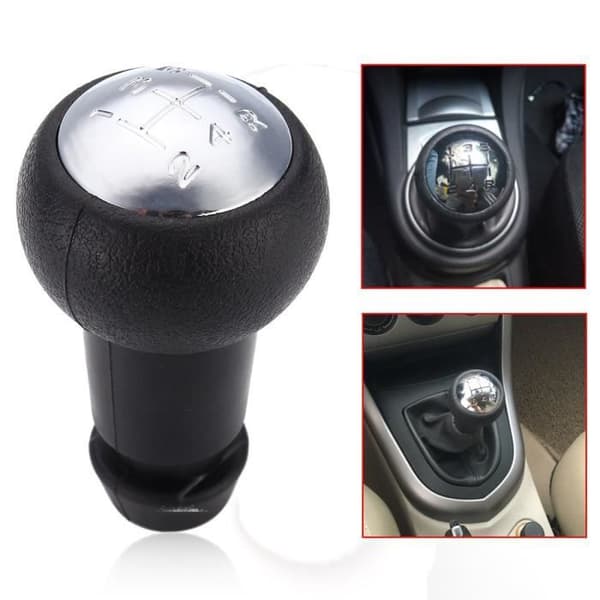 Gearknop - 5 gear - Til Peugeot og Citroën - Sort og Krom - ABS