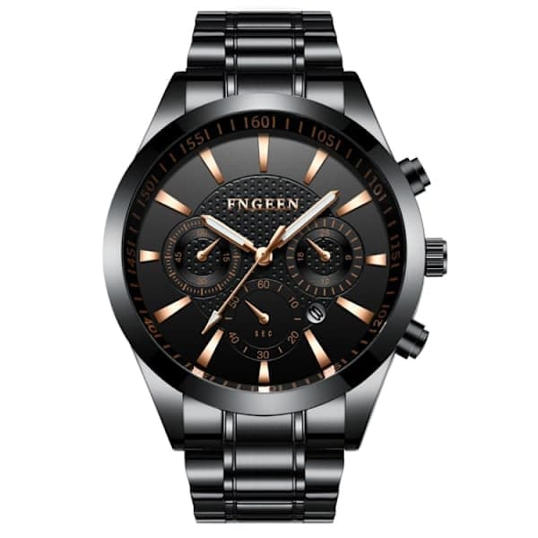 FNGEEN Armbåndsur Stål Sort/Sort