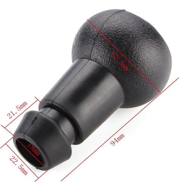 Gearknop - 5 gear - Til Peugeot og Citroën - Sort og Krom - ABS