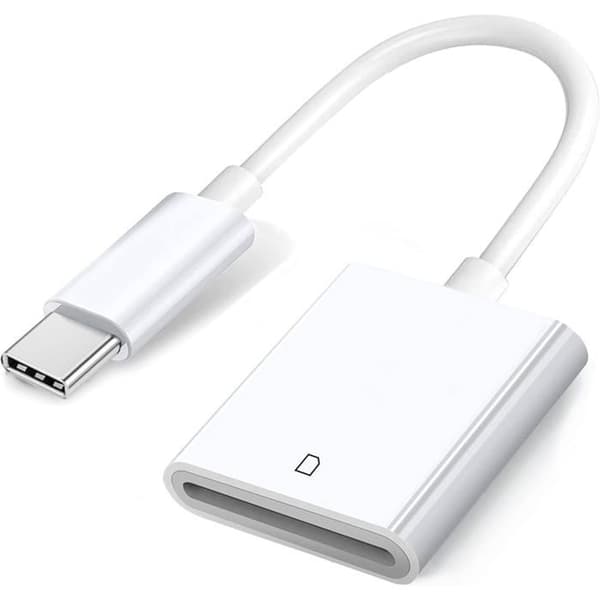 USB-C til SD-kort kamera læser til 15/15 Plus/15 Pro/15 Pro Max, Pro M1 Air, Pro/Air