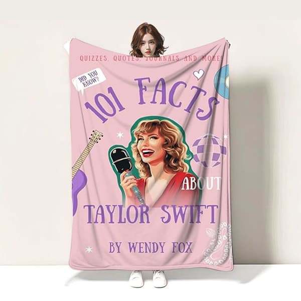 Taylor Swift Flonel Fleece Tæpper, Bløde Fluffy Tæpper, Børnesofatæppe, 130*150CM, Stil A6