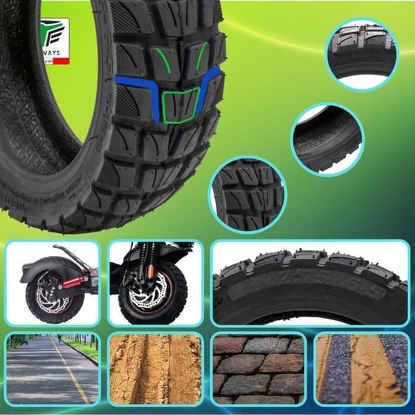 10x2.75-6.5 tommer slangeløst dæk til UrbanGlide E-CROSS 2x2, E-CROSS MAX, Speedway 5, Rockway, Crossover, Dualtron 3 løbehjul