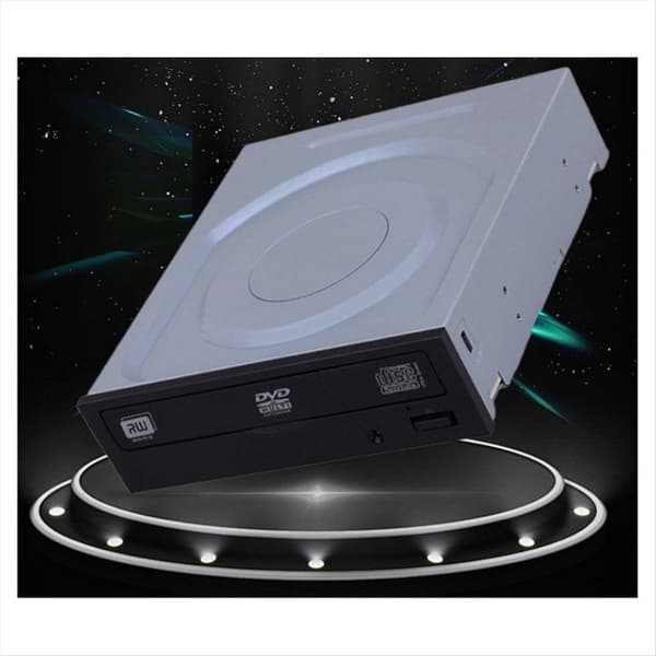 Stationær computer med integreret SATA-optisk drev, internt SATA-drev, DVD/CD-brænder.