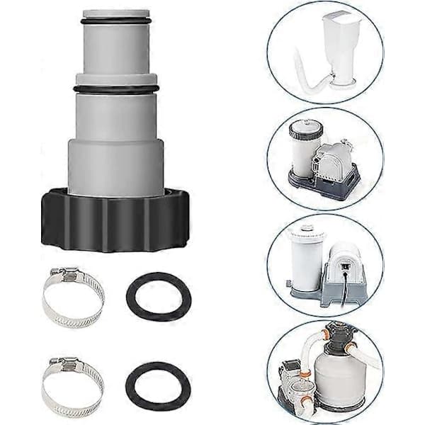 Pooladapter för Intex Poolanslutningssats Slangadapter 32-38mm för Poolpumpar