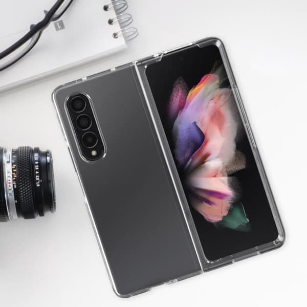 Skyddsfodral - Samsung Galaxy Z Fold 3 - Styv polykarbonat - Transparent - Blandad