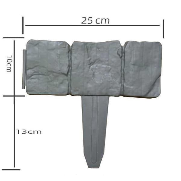 Imitert Stein Hagegjerde Bakke Gjerde Stake Hage Rustikk Hage Plen Gjerde Tilbehør-PP Plast, 23*25cm, 20 stk