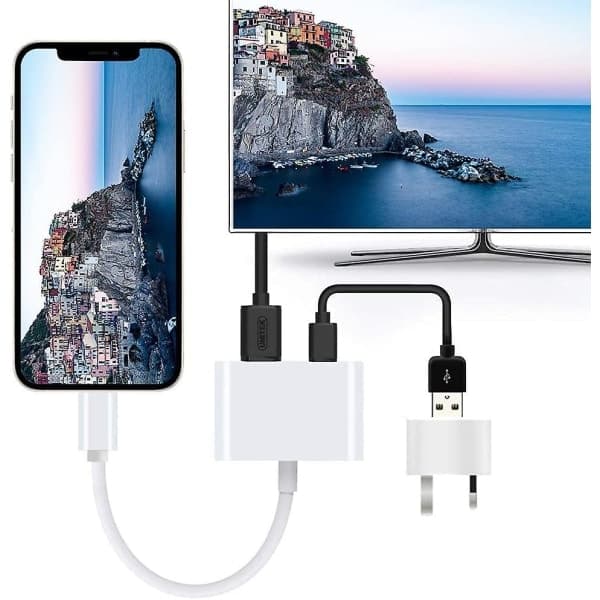 HDMI-adapter, HDMI-adapter til iPhone 1080p Lightning Digital AV-adapter, HDMI Sync Display HDMI-stik til iPhone og iPad