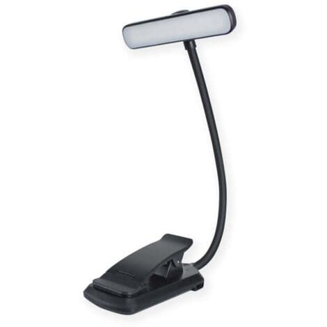 24 LED leselys, oppladbart, øyebeskyttelse, trinnløs dimming, 3 lysfarger, 360° fleksibel hals, egnet for lesing i sengen