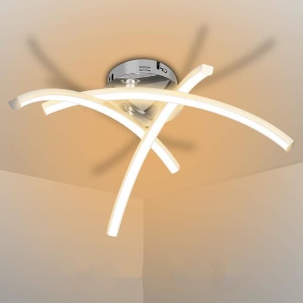 LED Taklampe - 18W - 3 Lysstenger - 1440LM - Varm Hvit