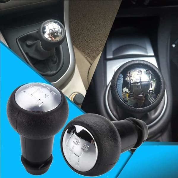 Gearknop - 5 gear - Til Peugeot og Citroën - Sort og Krom - ABS
