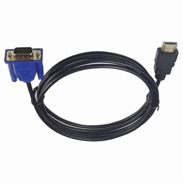 HDMI til VGA-kabel - Intet navn - 1,8 m - 1080P HD - Integreret digital lyd - Sort