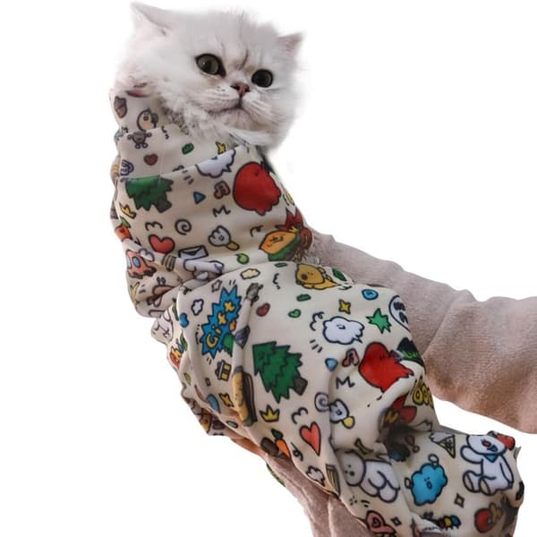 Kattesele, omslagspledd, magisk kattepledd, brukes til å gi medisiner til katter.