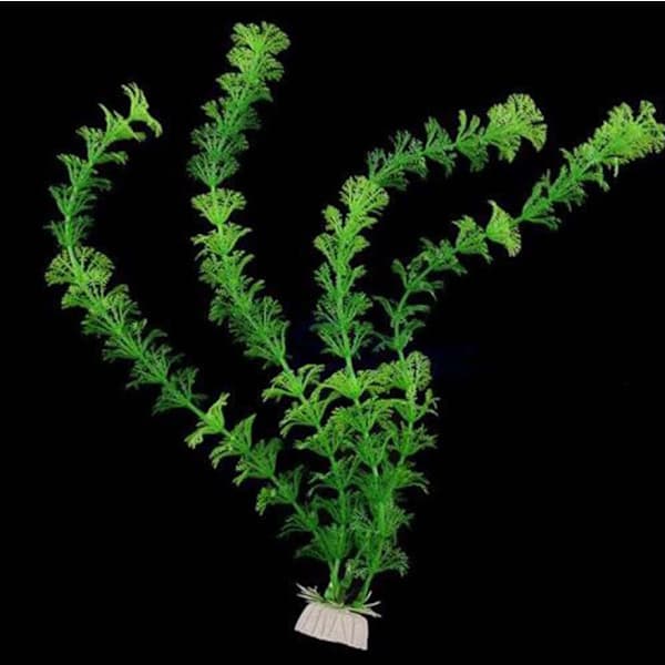 Plastakvarieplanter, 30 cm, grøn, stil 12, 3 stk.