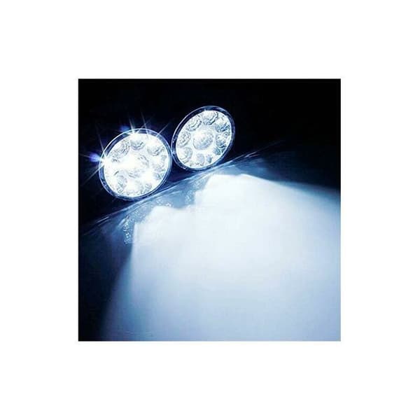 Universal rund 9-LED dimljus (vitt ljus), 12V, 4.5W, bildimljus, 2-pack