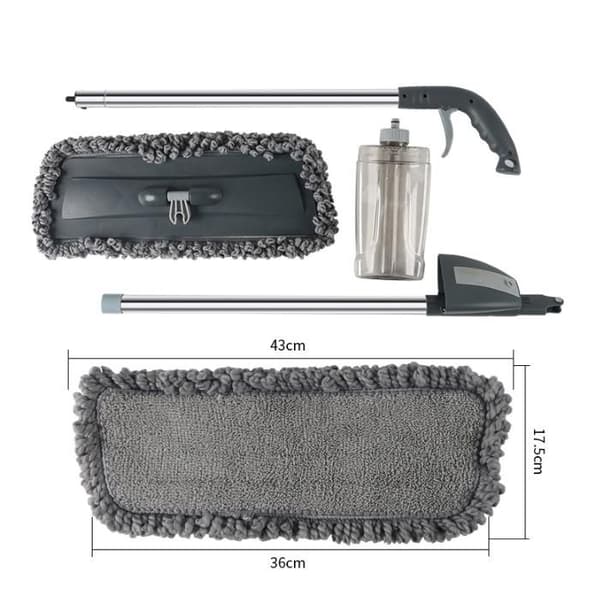 Mopp med behållare - Tjock mikrofibermopp - Lämplig för hem och kök