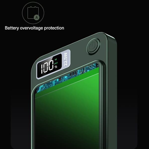 Trådlös Powerbank Extern Extra Batteripaket green