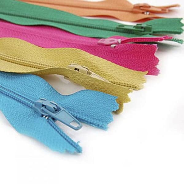Nylon glidelåser, 18cm, 50 stk