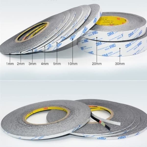 Dobbeltklæbende tape - Multifunktionel - Sort - 1mm x 50m - Vandafvisende - Stærk klæbemiddel